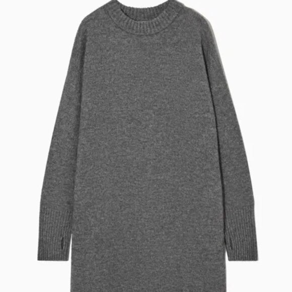 NWT COS Alpaca Wool Sweater Dress Charcoal Gray Size M! EXTREMELY RARE! - Picture 7 of 17